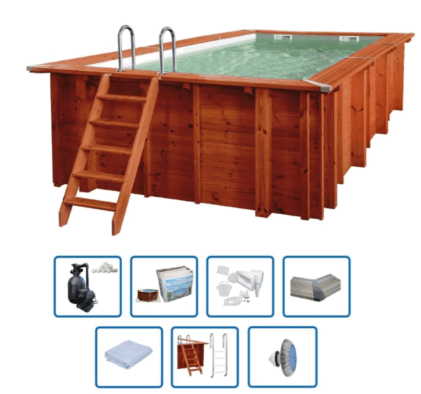 Houten zwembad Sumatra - Afbeelding 3